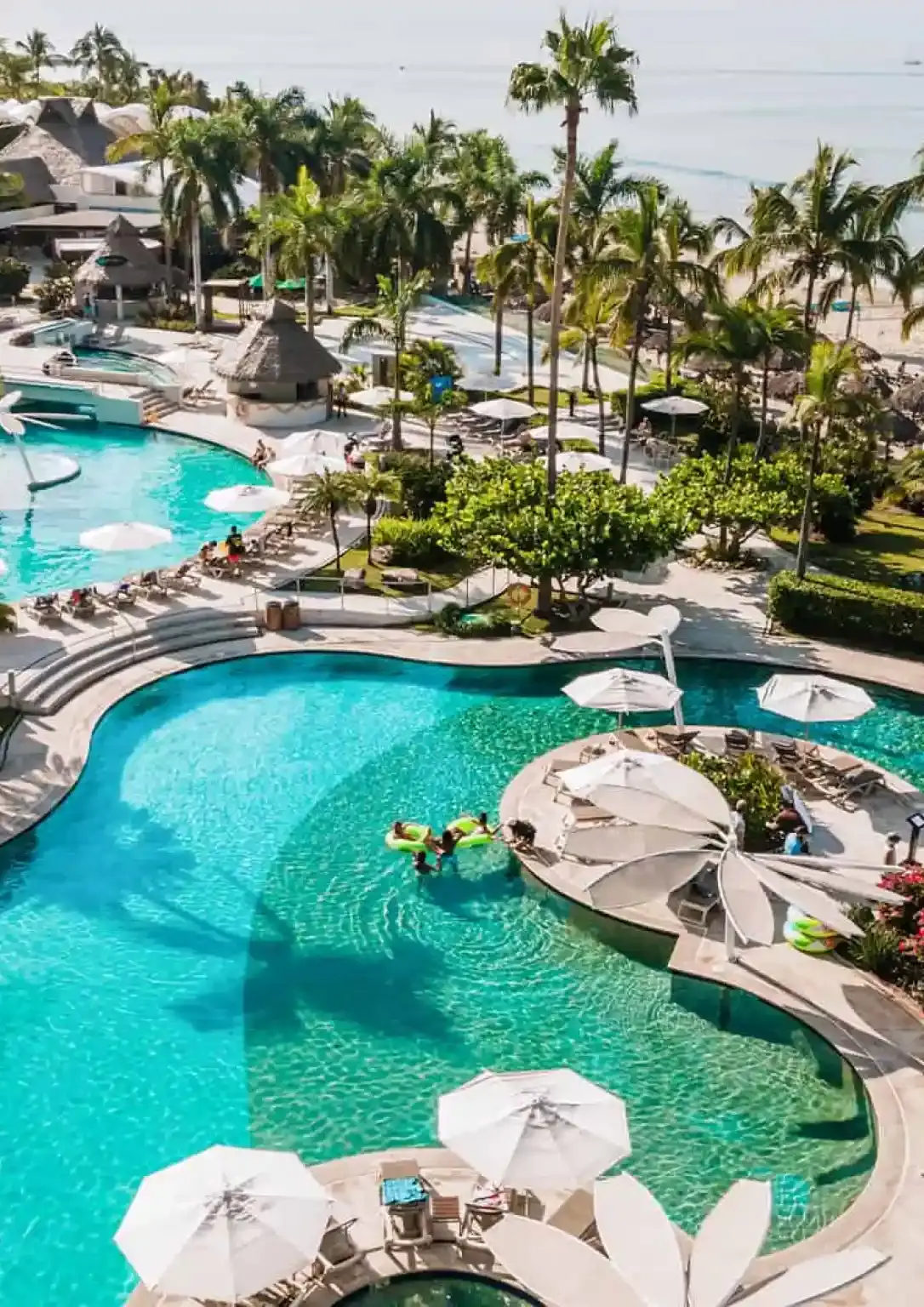 Aerial view of a resort pool in Vallarta – Nuevo Nayarit